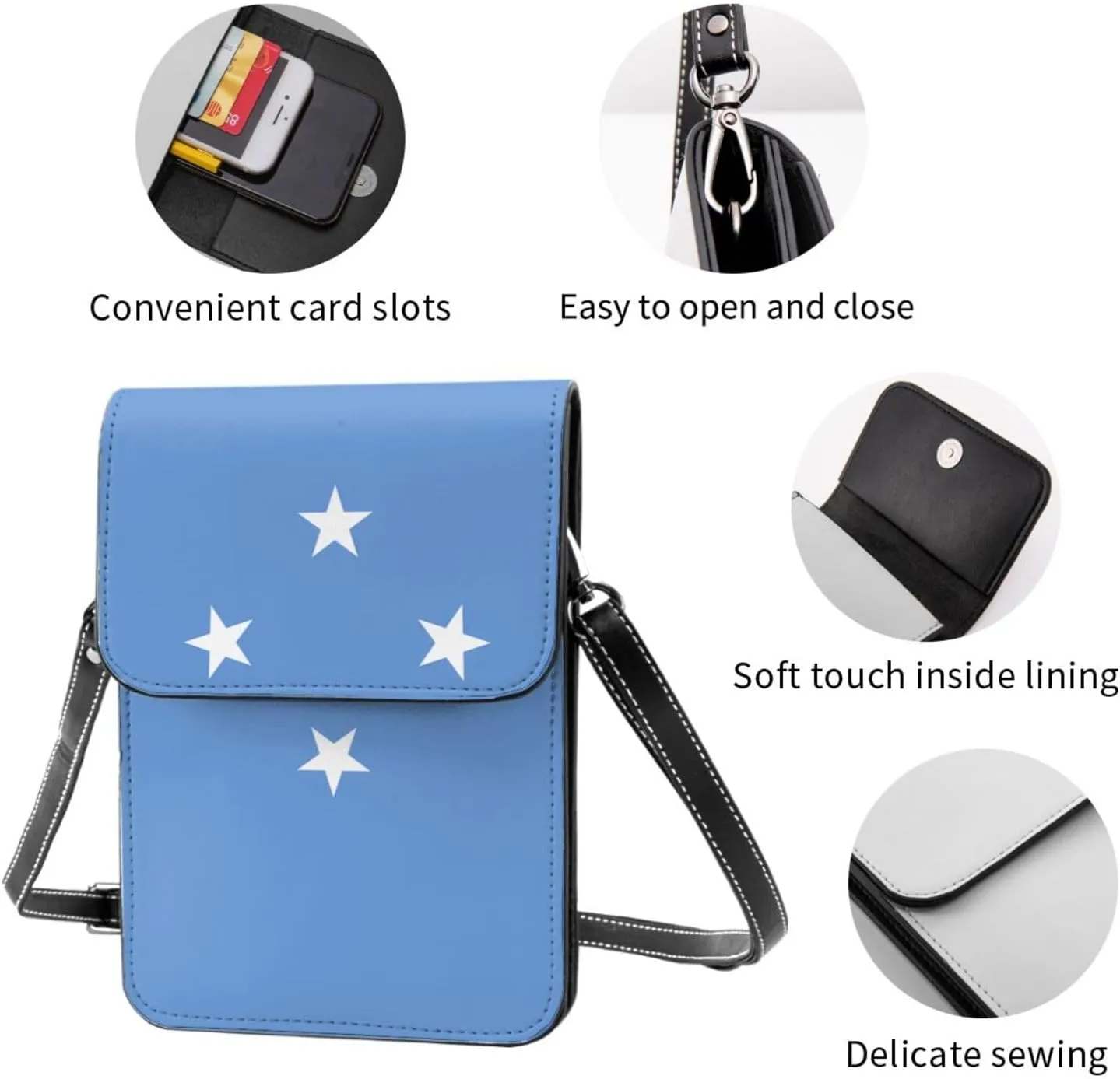 Nicaragua Nicaraguan Flag Small Crossbody Purse Cell Phone Bag for Women