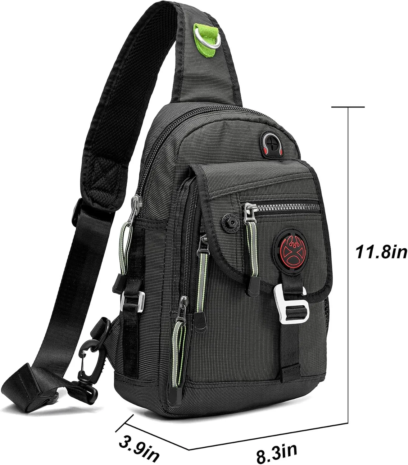 NICGID Sling Bag Chest Shoulder Backpack Crossbody Bags for Tablet Laptop Outdoor Hiking Men Women