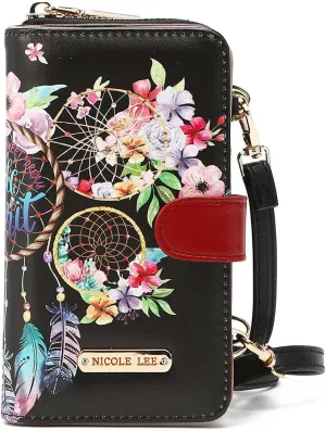 Nicole Lee 2 Piece Phone Case Crossbody Wallet (DREAM OFALL COLORS)