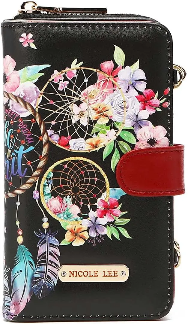 Nicole Lee 2 Piece Phone Case Crossbody Wallet (DREAM OFALL COLORS)