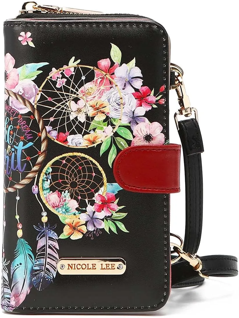 Nicole Lee 2 Piece Phone Case Crossbody Wallet (DREAM OFALL COLORS)