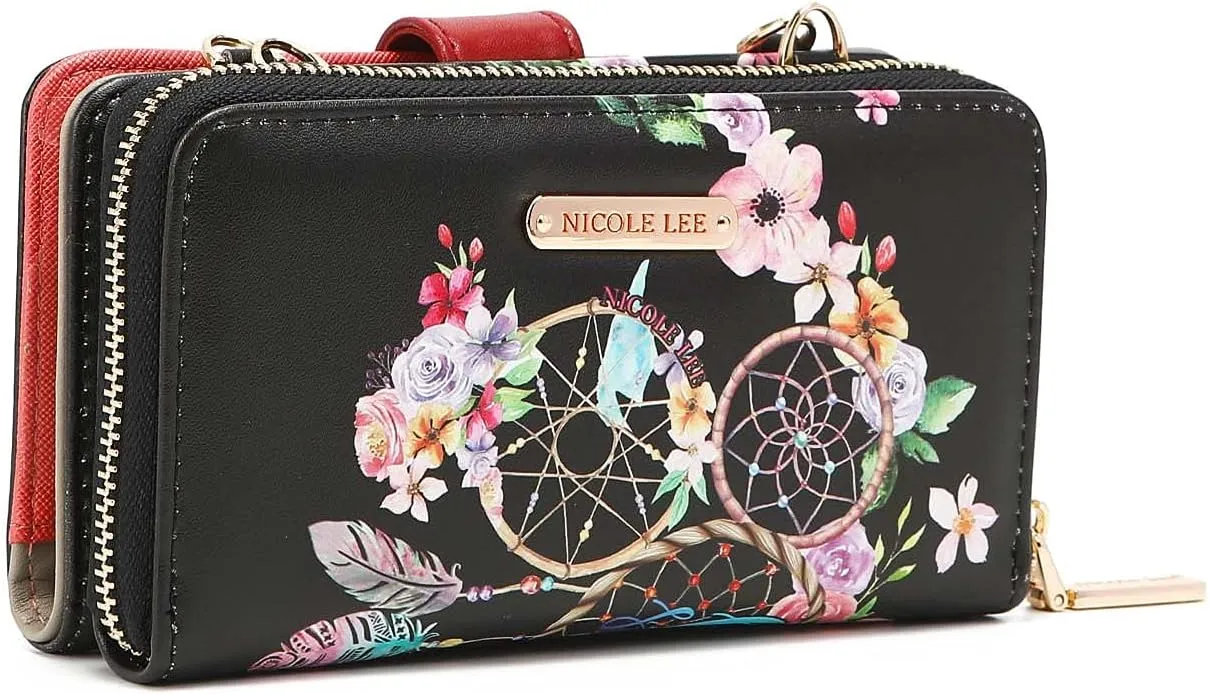 Nicole Lee 2 Piece Phone Case Crossbody Wallet (DREAM OFALL COLORS)