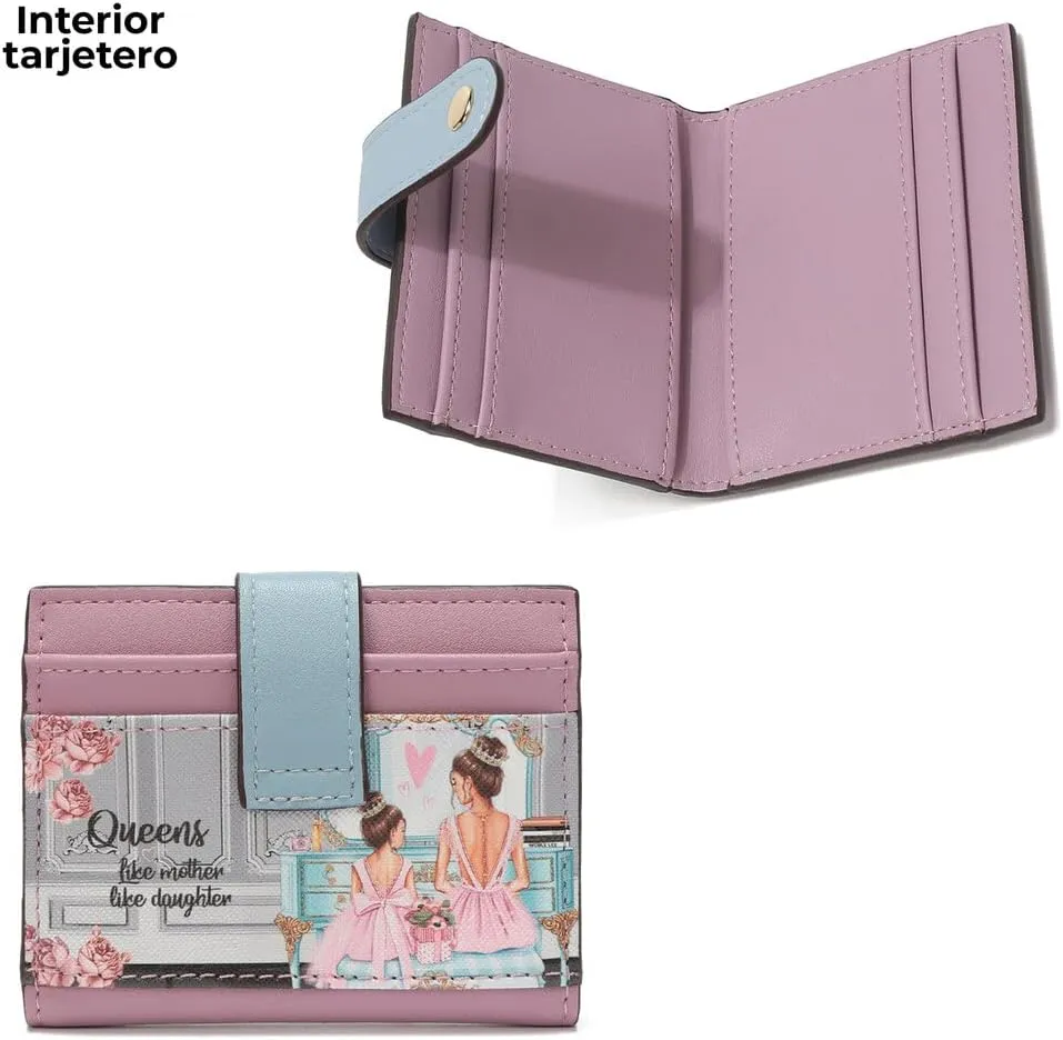 NICOLE LEE 3 Pieces Accessories Gift Value Set (Wallet Crossbody, Small Card Case, Diamond Fashion Watch)