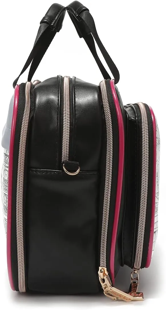 Nicole Lee Cosmetic Makeup Bag for Women - Multi Organization Toiletry Travel Bag with 5 Compartments (Dreaming the City)