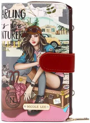 Nicole Lee Trifold Phone Case Crossbody Wallet