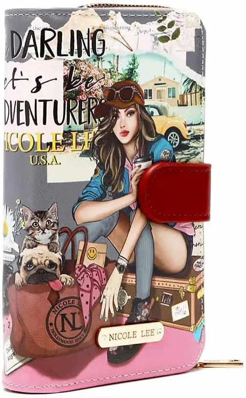 Nicole Lee Trifold Phone Case Crossbody Wallet