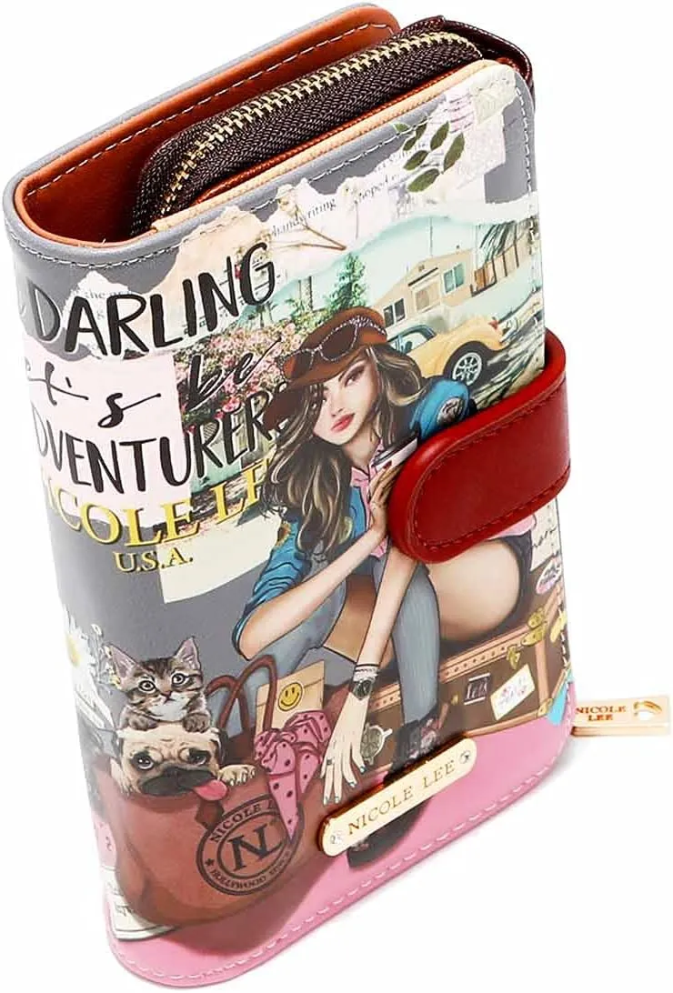 Nicole Lee Trifold Phone Case Crossbody Wallet