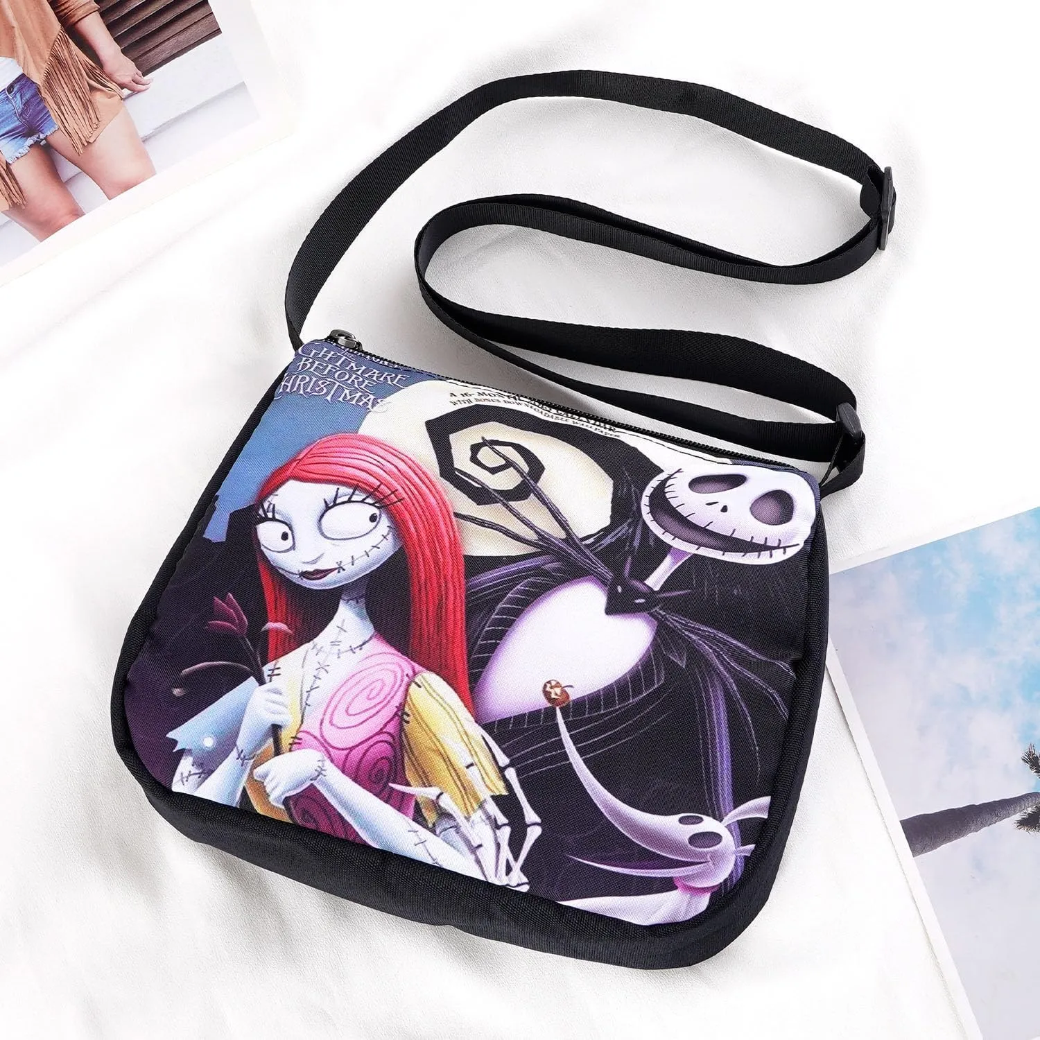 Nightmare Before Christmas Crossbody Bags Jack Skellington Shoulder Bag Jack Sally Wallet Purse Coin Pouch (Bag SDY 2404)