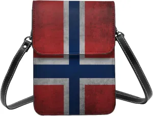 Norway Norse Norwegians vintage Flag Small Crossbody Bag Is A Shoulder Bag Designed For Women And Girls Cell Phone Crossbody Wallet Purses With Card Slots Adjustable Strap