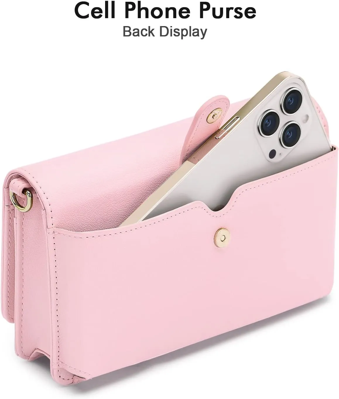 nuoku Crossbody Bag for Women Cellphone Little Purse with Credit Card Slots Lightweight Leather Wristlet Wallet
