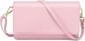 nuoku Crossbody Bag for Women Cellphone Little Purse with Credit Card Slots Lightweight Leather Wristlet Wallet