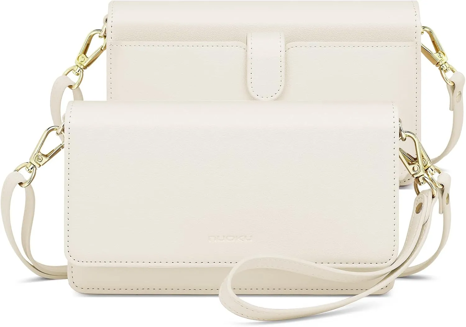 nuoku Women Small Crossbody Bag Cellphone Purse Wallet with RFID Card Slots 2 Straps