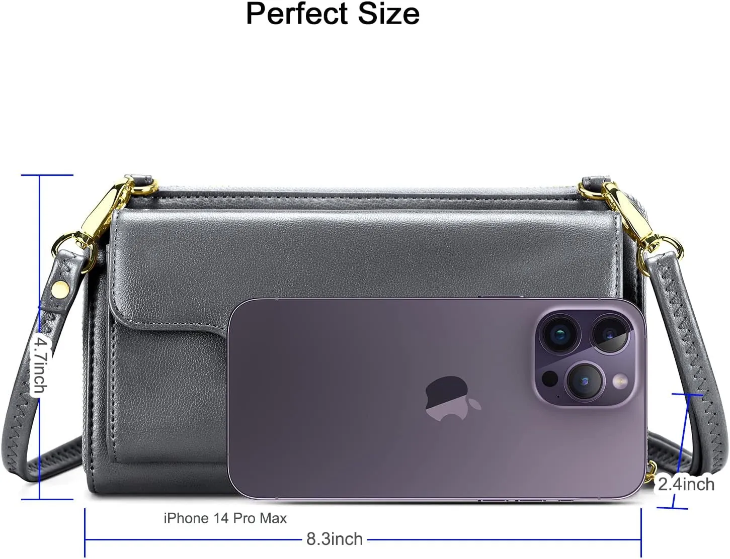 nuoku Women's Small Crossbody Shoulder Bags, Clutch Purses Wristlet Phone Wallet for Women with Credit Card Holder
