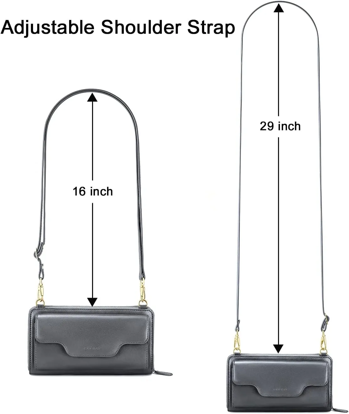 nuoku Women's Small Crossbody Shoulder Bags, Clutch Purses Wristlet Phone Wallet for Women with Credit Card Holder