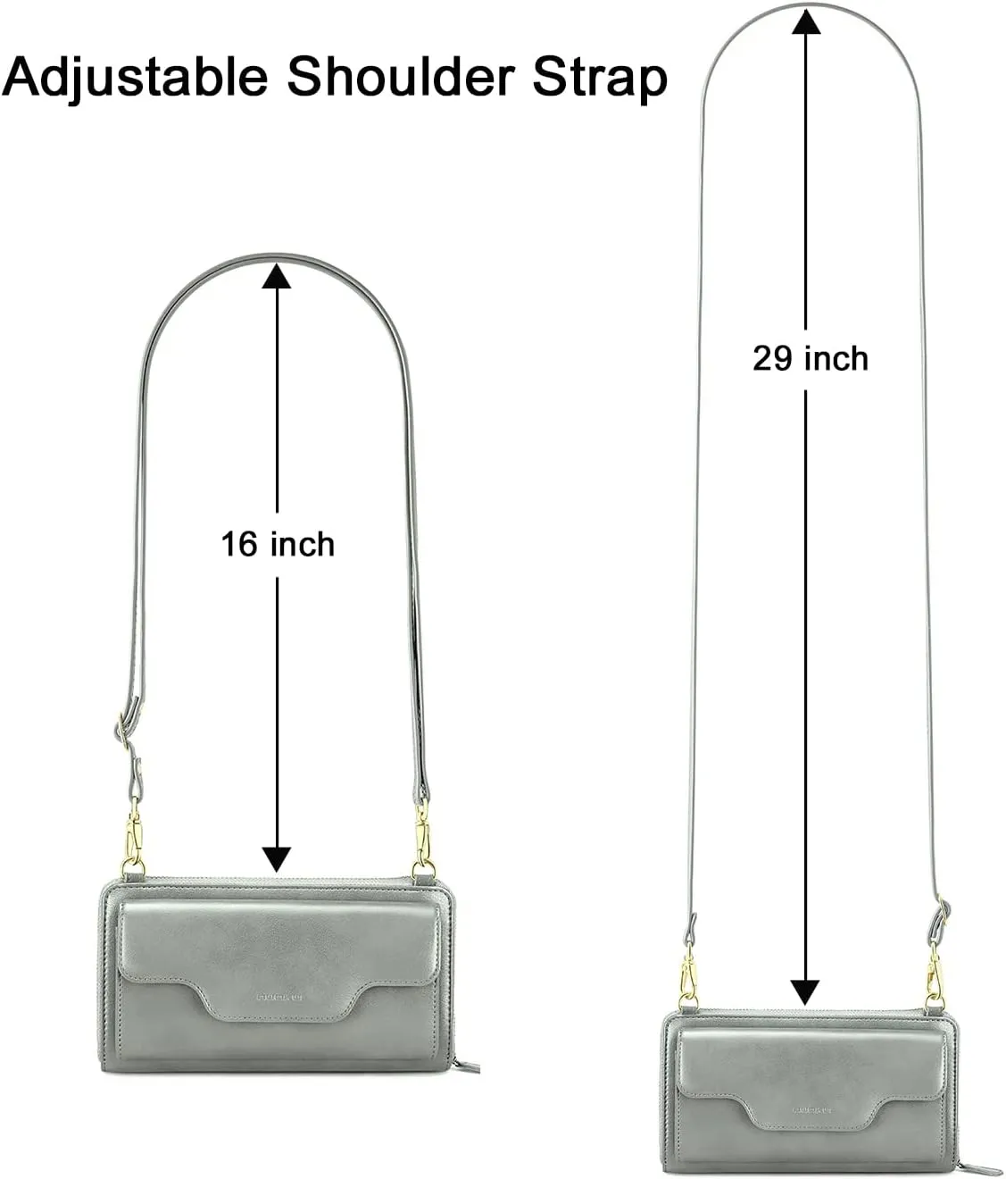 nuoku Women's Small Crossbody Shoulder Bags, Clutch Purses Wristlet Phone Wallet for Women with Credit Card Holder