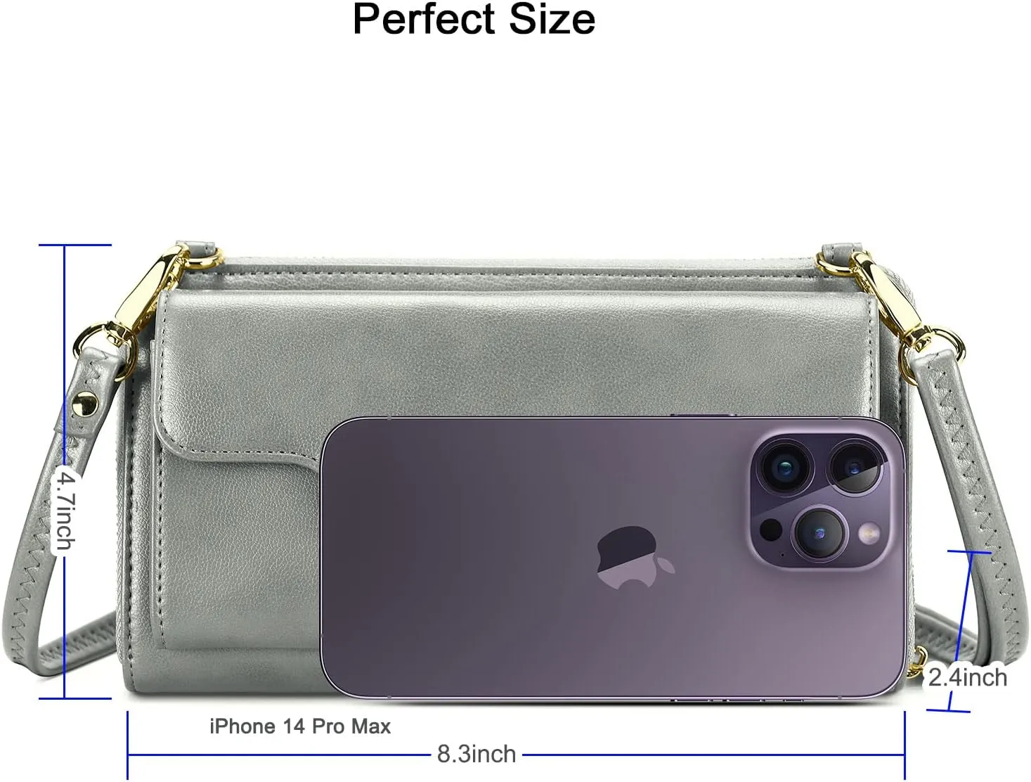 nuoku Women's Small Crossbody Shoulder Bags, Clutch Purses Wristlet Phone Wallet for Women with Credit Card Holder