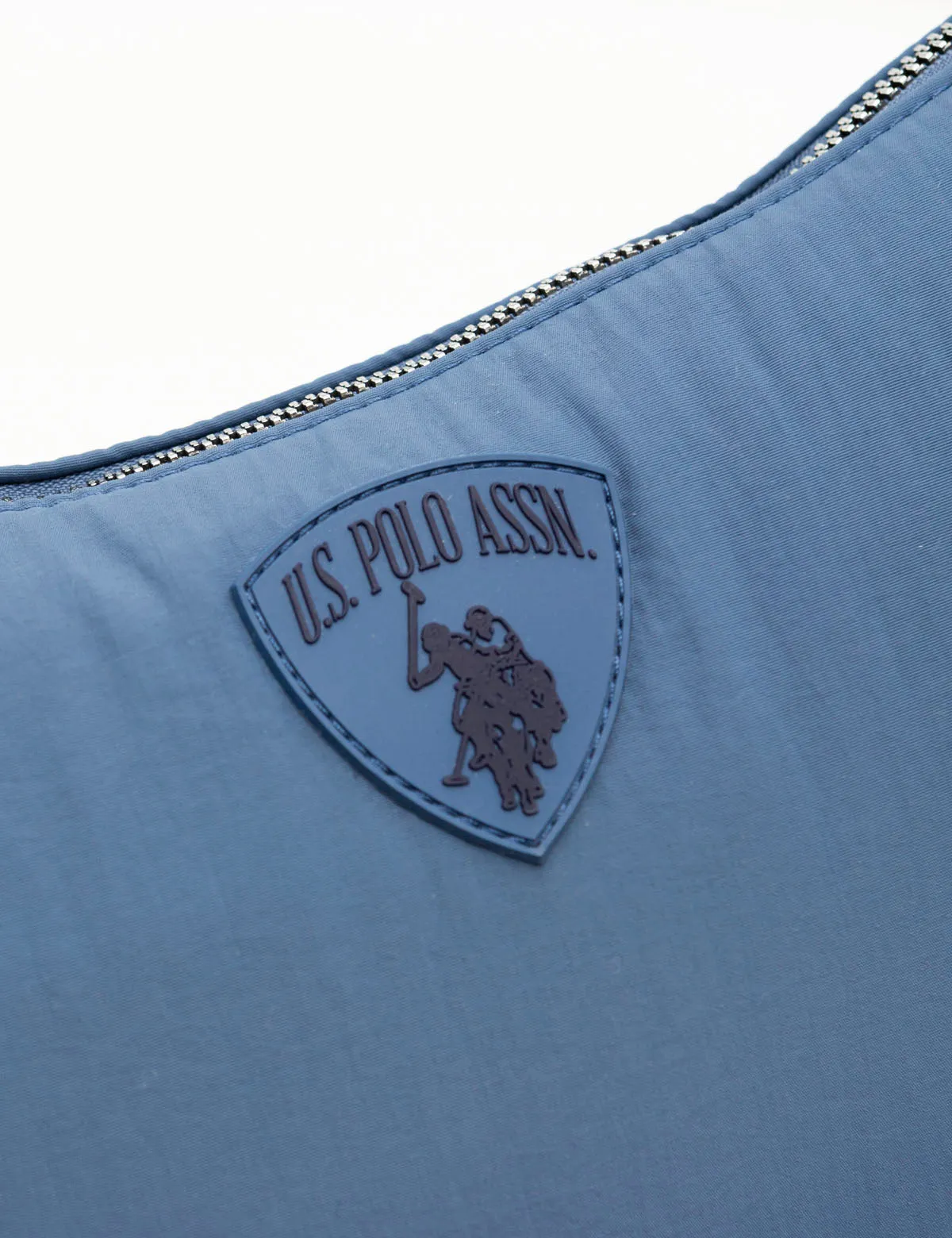 NYLON CRESCENT CROSSBODY BAG WITH ZIPPER POUCH