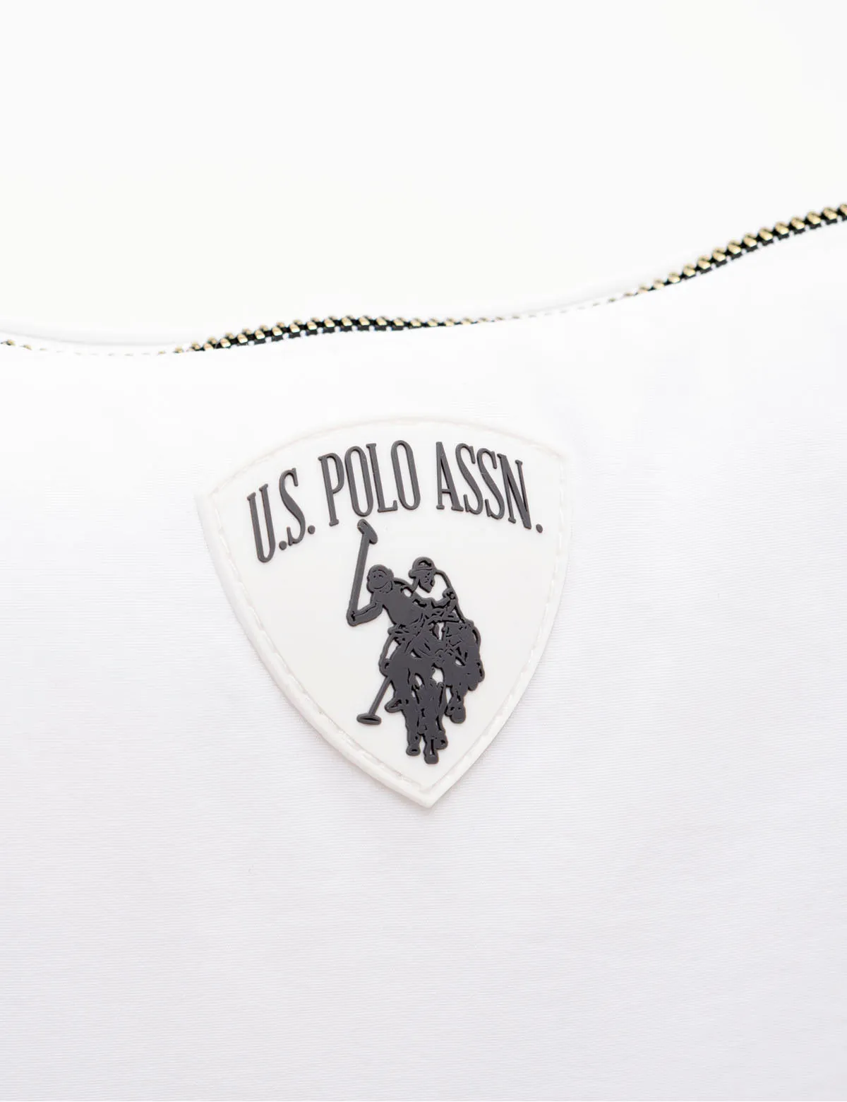 NYLON CRESCENT CROSSBODY BAG WITH ZIPPER POUCH