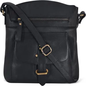 Oak Leathers Leather Crossbody Bag For Women With Adjustable Sling Strap - Medium Size Crossover Shoulder Handbag Purse