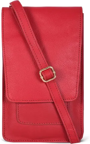 Oak Leathers Small Crossbody Bag For Women - Mini Cell Phone Purse - Crossover Wallet Bag With Adjustable Shoulder Strap