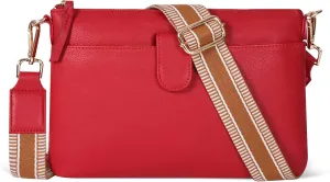 Oak Leathers Small Crossbody Bag For Women With Adjustable, Wide Strap - Real Leather Crossover Shoulder Purse