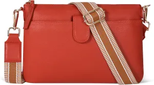 Oak Leathers Small Crossbody Bag For Women With Adjustable, Wide Strap - Real Leather Crossover Shoulder Purse