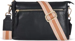 Oak Leathers Small Crossbody Bag For Women With Adjustable, Wide Strap - Real Leather Crossover Shoulder Purse