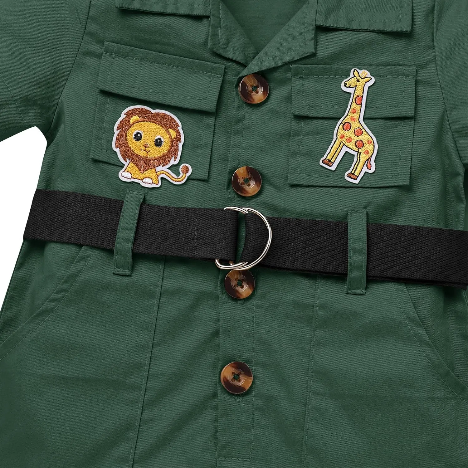 ODASDO Safari Outfit For Baby Girls Boys Birthday Party Cake Smash Toddlers Zookeeper Suit Froest Adventure Explorer Clothes