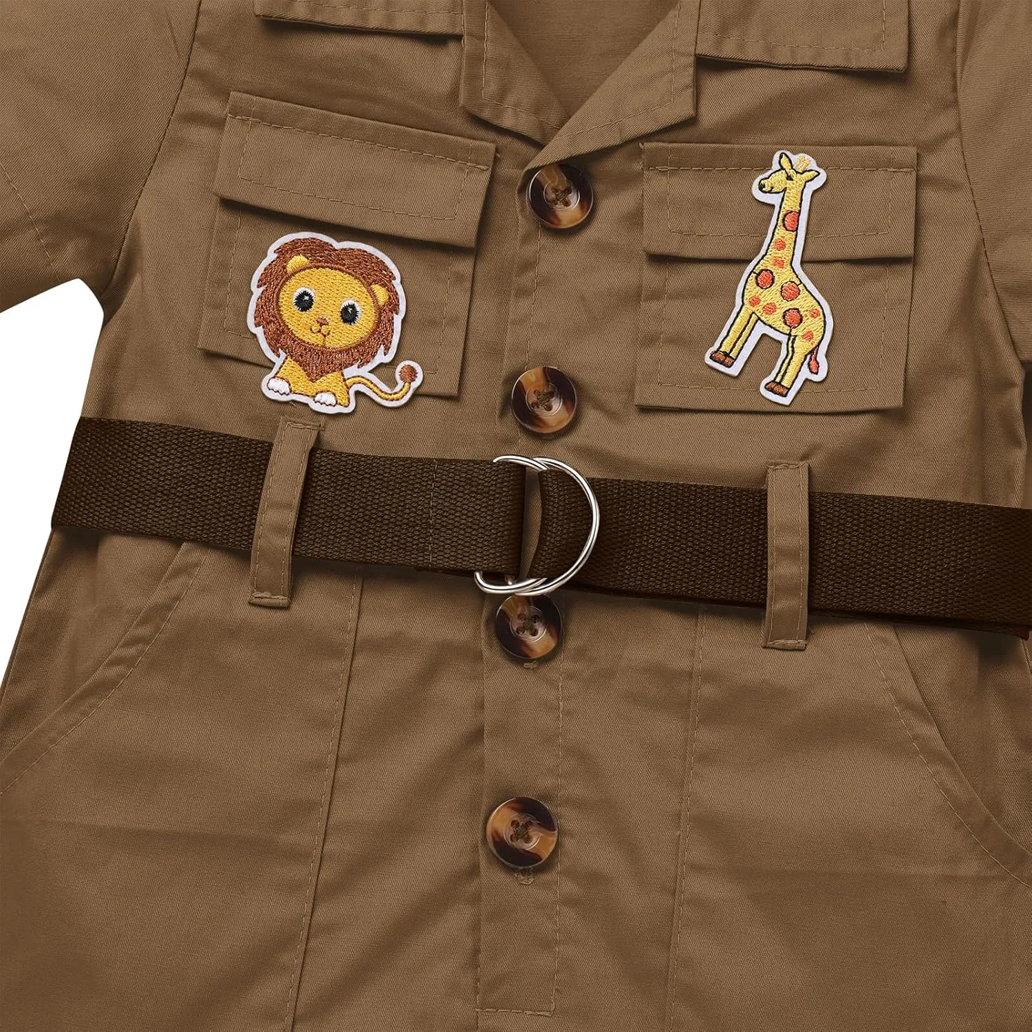 ODASDO Safari Outfit For Baby Girls Boys Birthday Party Cake Smash Toddlers Zookeeper Suit Froest Adventure Explorer Clothes