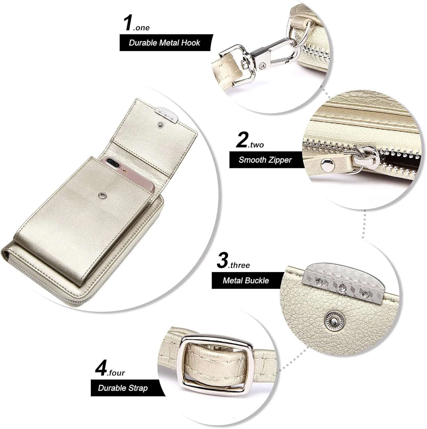 OIDERY Small Crossbody Phone Bags Cellphone Wallet Purse for Women with Credit Card Slots