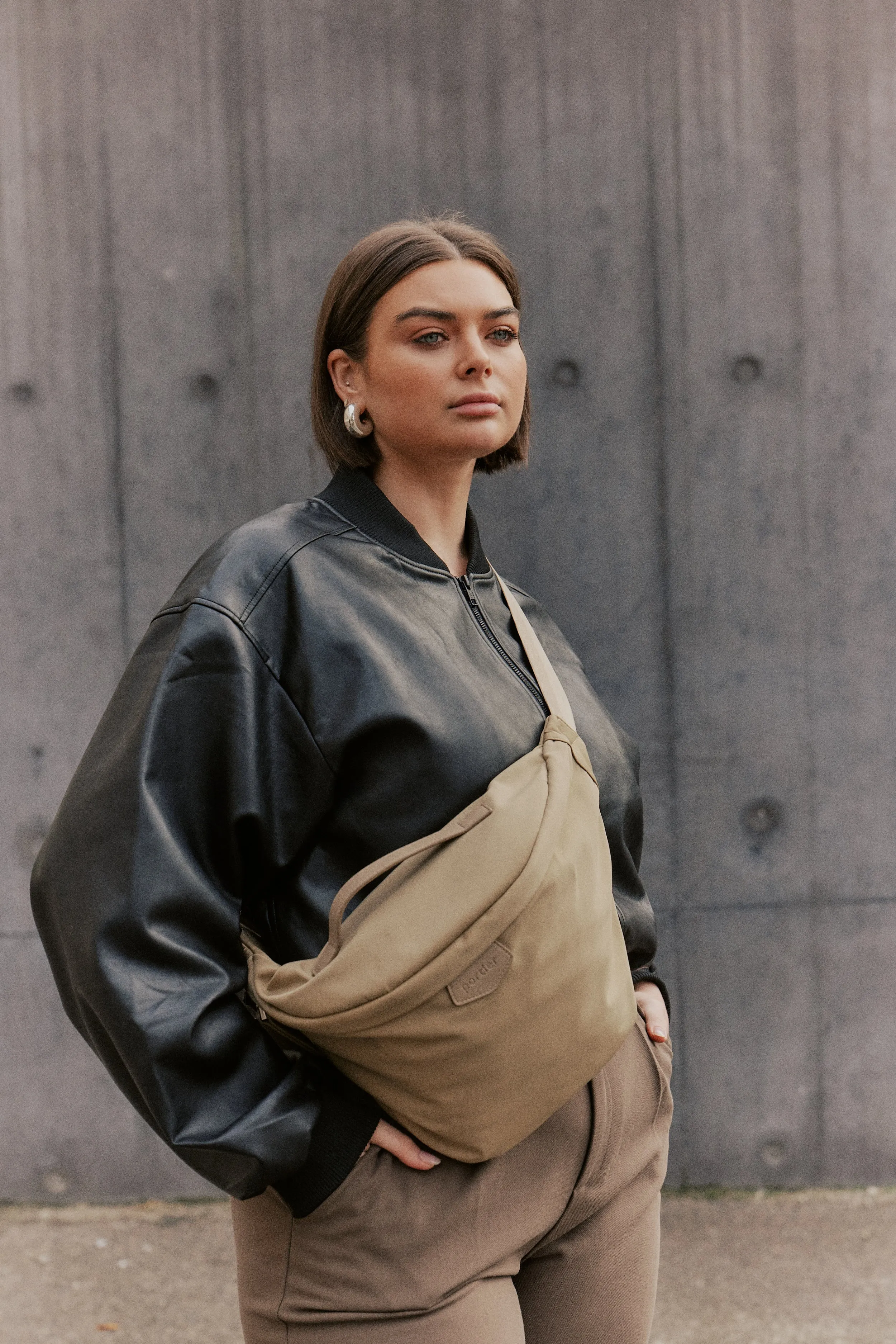 On-The-Go Nylon Bag - Taupe