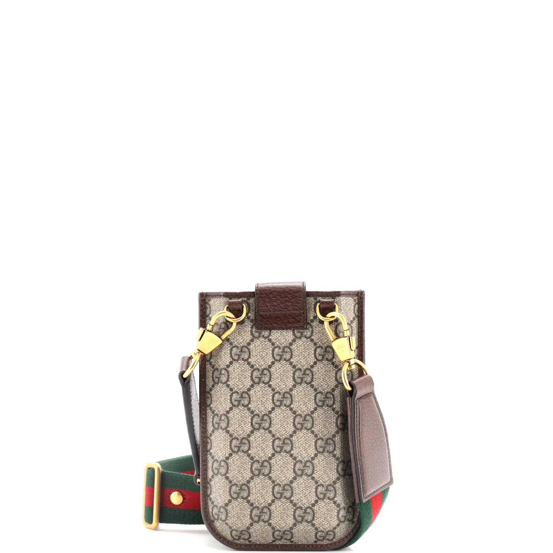 Ophidia Flap Phone Holder Crossbody Bag GG Coated Canvas