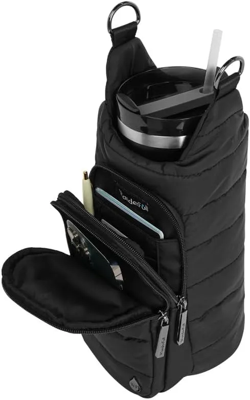 Original HydroBag Handle Collection | Large Crossbody Water Bottle Holder with Strap & Zipper Slot for Handle