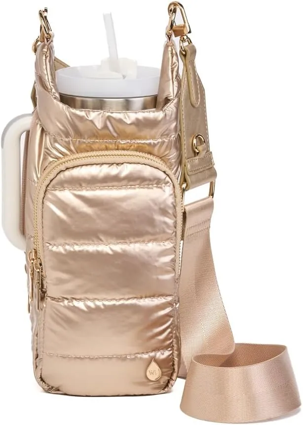 Original HydroBag Handle Collection | Large Crossbody Water Bottle Holder with Strap & Zipper Slot for Handle
