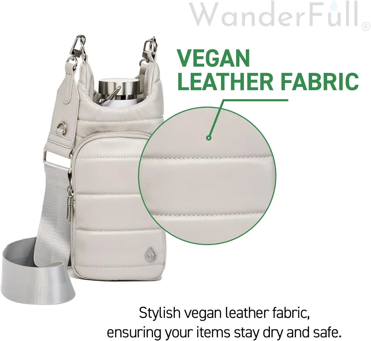 Original HydroBag | Oprah’s Favorite Things 2024 | Vegan Leather Water Bottle Holder w/Strap Bundle