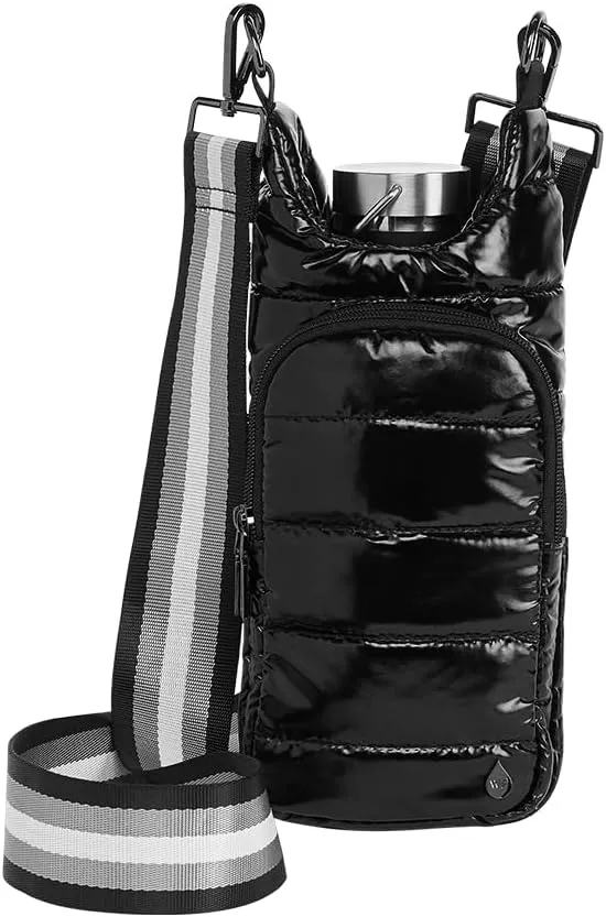 Original HydroBag | Quilted Water Bottle Holder with Strap | Tote Bottle Carrier Crossbody Bag with Pockets