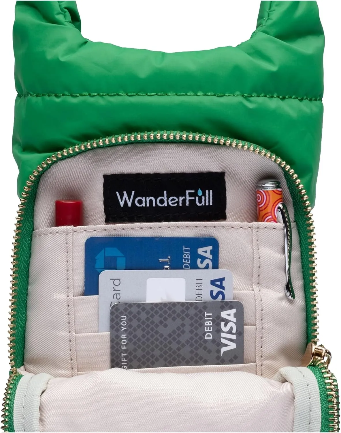 Original HydroBag | Quilted Water Bottle Holder with Strap | Tote Bottle Carrier Crossbody Bag with Pockets