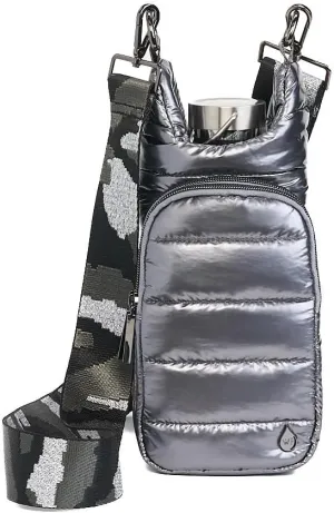 Original HydroBag | Quilted Water Bottle Holder with Strap | Tote Bottle Carrier Crossbody Bag with Pockets
