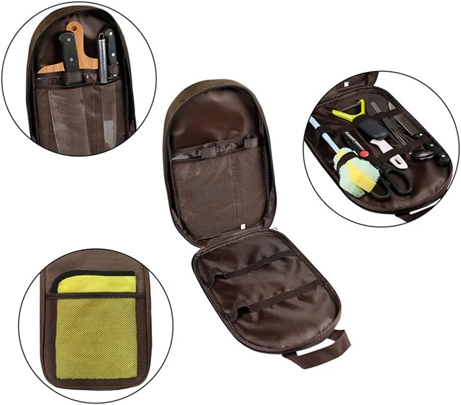 Outdoor Portable Barbecue Utensils Camping Hiking Tableware Storage Bag Cookware Carry For Case