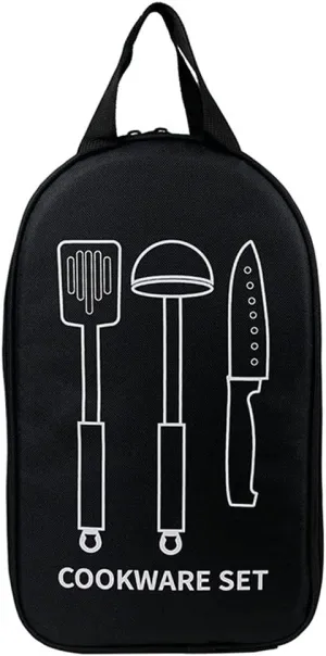 Outdoor Portable Barbecue Utensils Camping Hiking Tableware Storage Bag Cookware Carry For Case