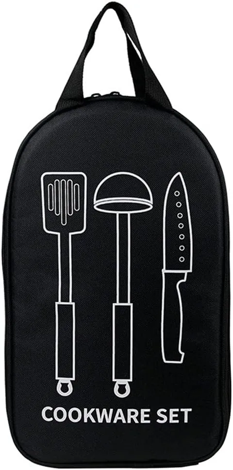 Outdoor Portable Barbecue Utensils Camping Hiking Tableware Storage Bag Cookware Carry For Case