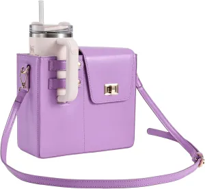 Outdoor Portable Crossbody Water Cup Purse Bag Water Bottle Carrier Bag with Phone Pocket Tumbler Carrier with Strap