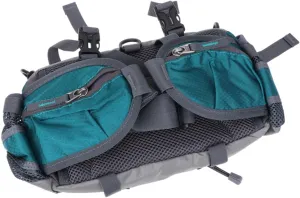 Outdoor Waist Pouch Waterproof Portable Reflective Stripes 6 Pocket Running Bag Suitable for All Weather Conditions Malachite