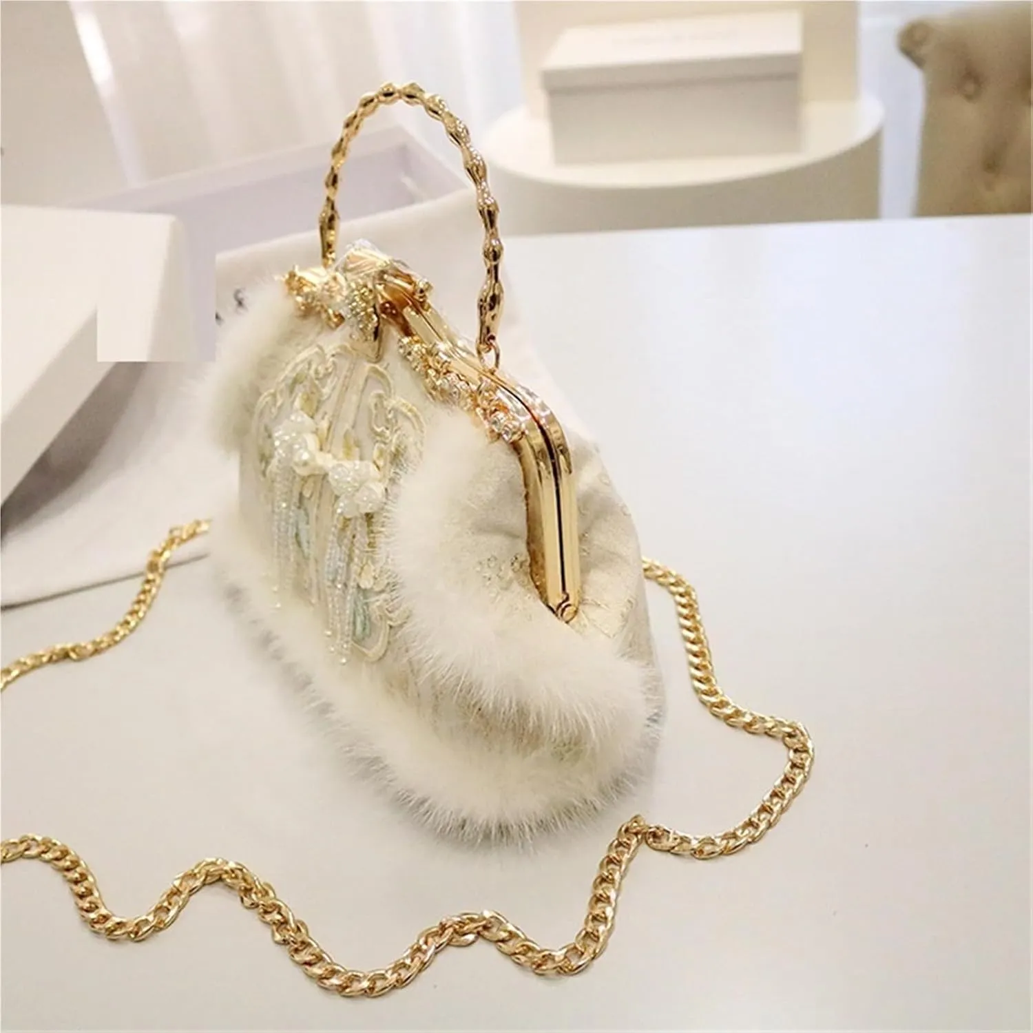 Over The Shoulder Bags for Women，Chinese Style disc Buckle Handbag， Handbags, Underarm Bags, Evening Bags, Gifts for Women