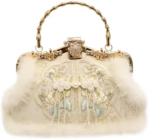 Over The Shoulder Bags for Women，Chinese Style disc Buckle Handbag， Handbags, Underarm Bags, Evening Bags, Gifts for Women