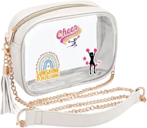 PACKISM Clear Bag for Stadium Events - Cute Clear Purse for Women Crossbody & Adjustable Chain for Sports Games Concerts