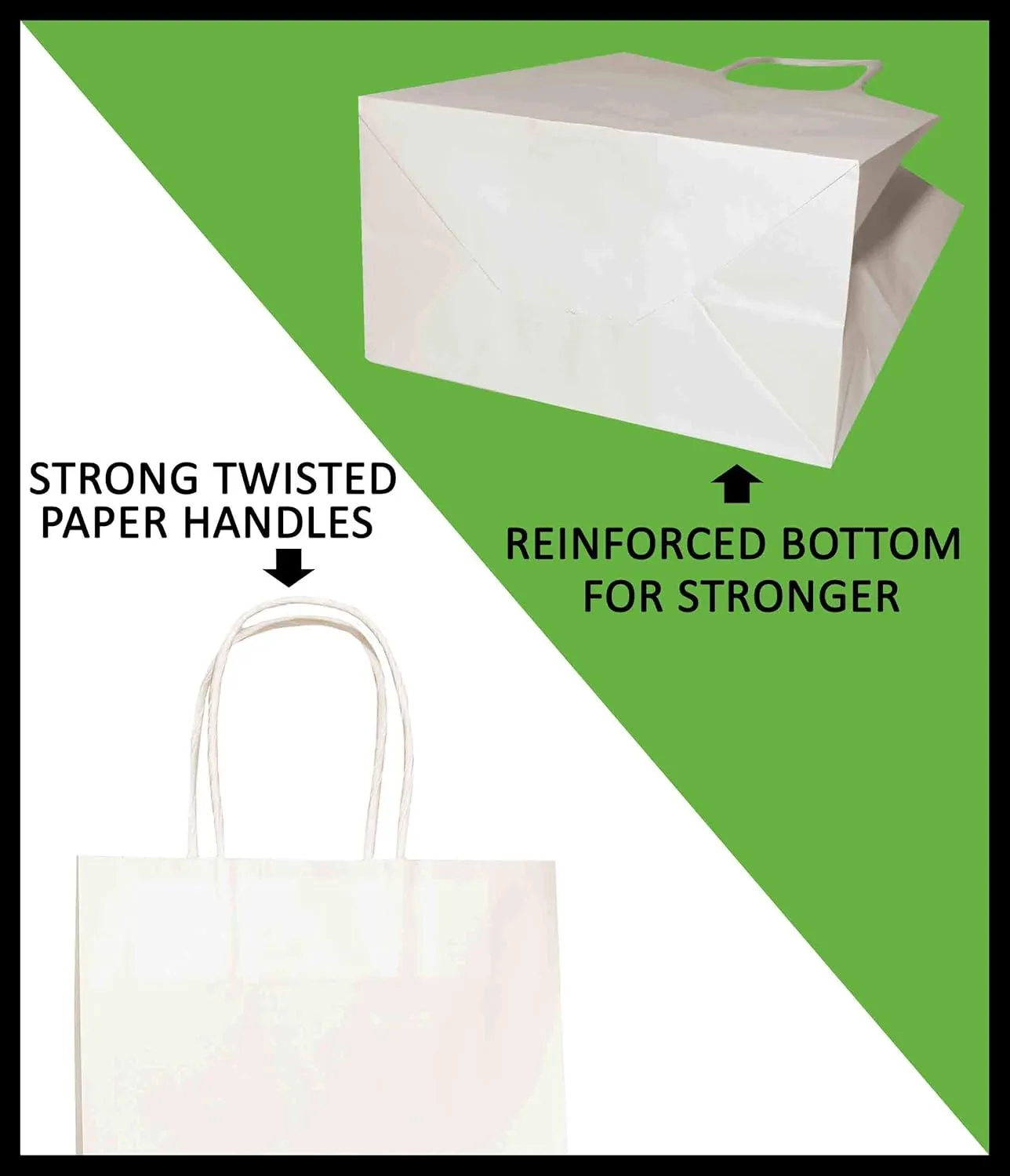Paper Gift Bags Bulk with Handles 10 X 5 X 13 [100 Bags] Ideal for Shopping, Packaging, Retail, Party, Craft, Gifts, Wedding, Recycled, Business, Goody and Merchandise Bag