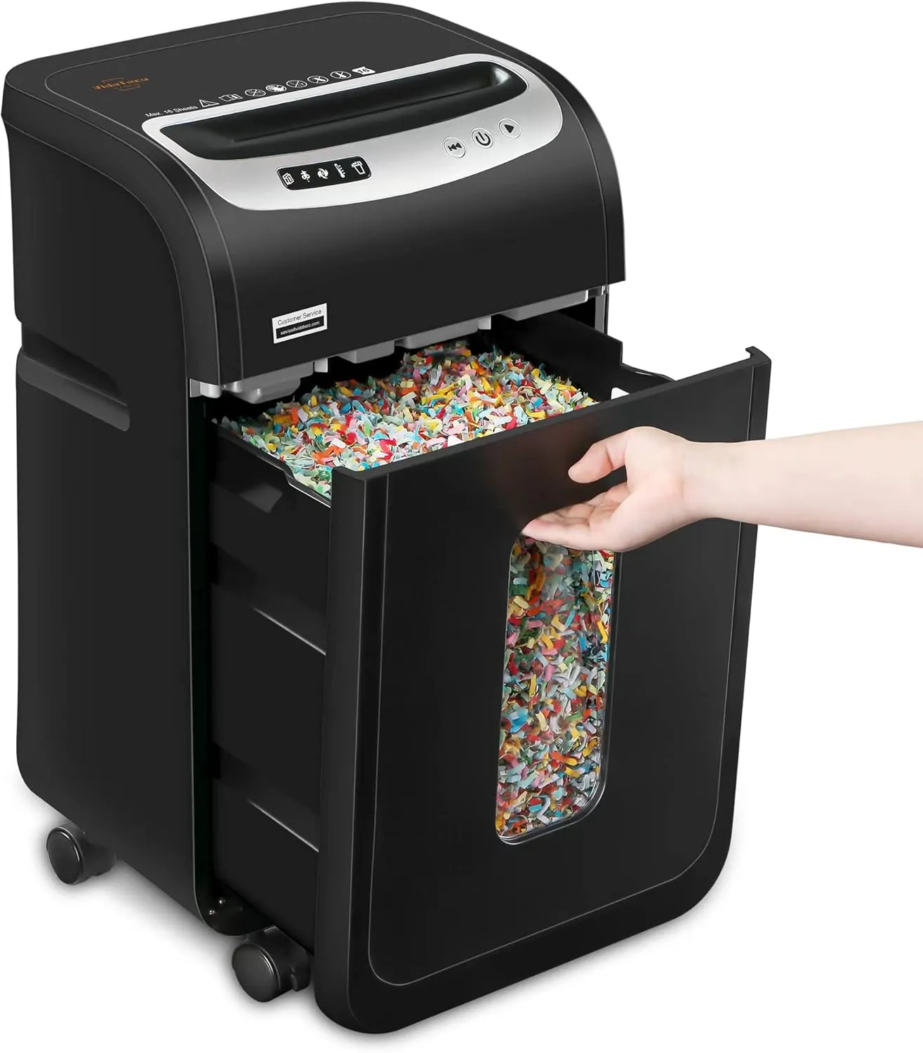 Paper Shredder for Home Office Heavy Duty with 60 Mins Running,VidaTeco 18-Sheet Micro Cut Shredder for Home Use with US Patented Cutter,Shred CD/Card with 7.9-Gal Extra Large Bin,AUTO Jam Proof(ETL)