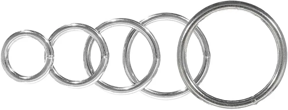 Paracord Planet Welded Steel O-Ring – 3/4 inch, 1 inch, 1 ¼ inch, 1 ½ inch, 2 inch – Multiple Pack Sizing - Webbing, Strapping, Binding