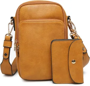 Parker Crossbody Bags for Women Vegan Leather Travel Purse Small Shoulder Handbags with Detachable Snap Pouch